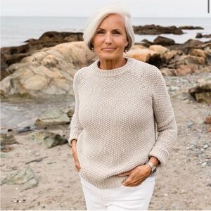 Alice Walk Cotton Crewneck Sweater Medium